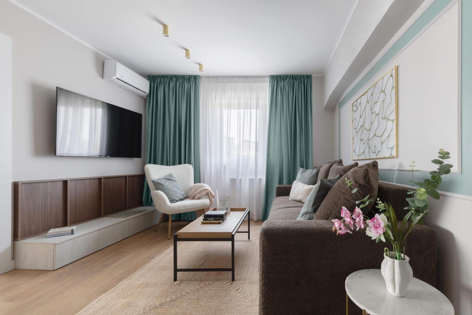 Holt - Sublime Minty Green 1Br On The Park Bucarest Extérieur photo